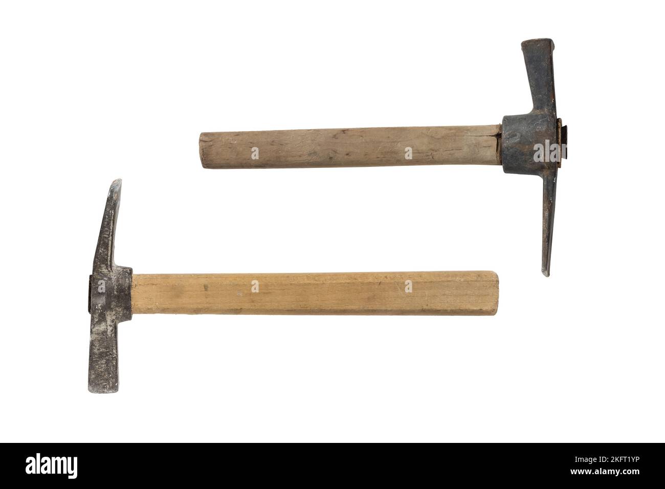 Old rusty bricklayer`s hammer. isolated on white background Stock Photo Alamy
